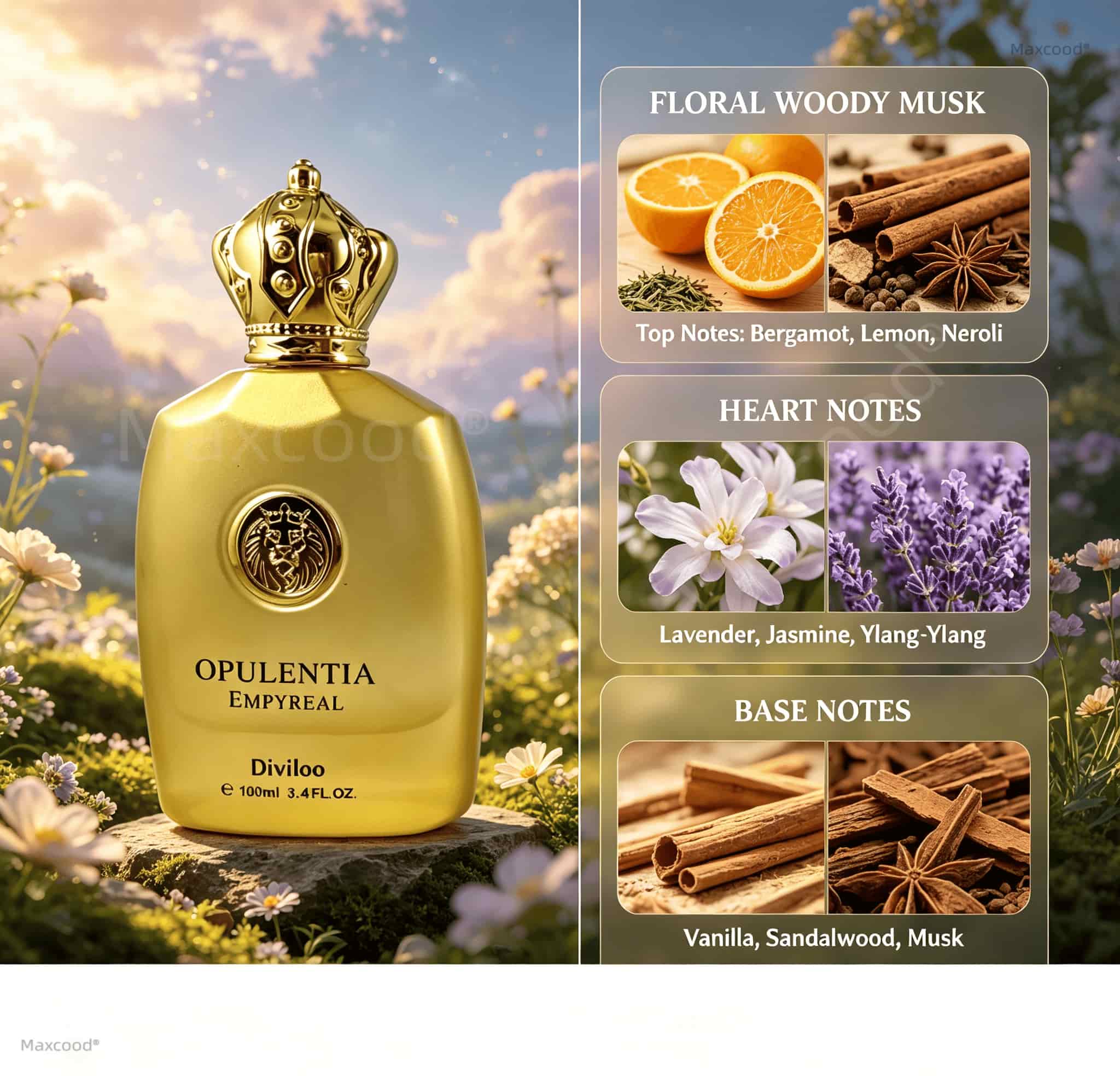 Notas Florais, Amadeiradas e A - Perfume Fragrance Man avaliação e preço